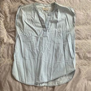 Madewell Sleeveless Chambray Top